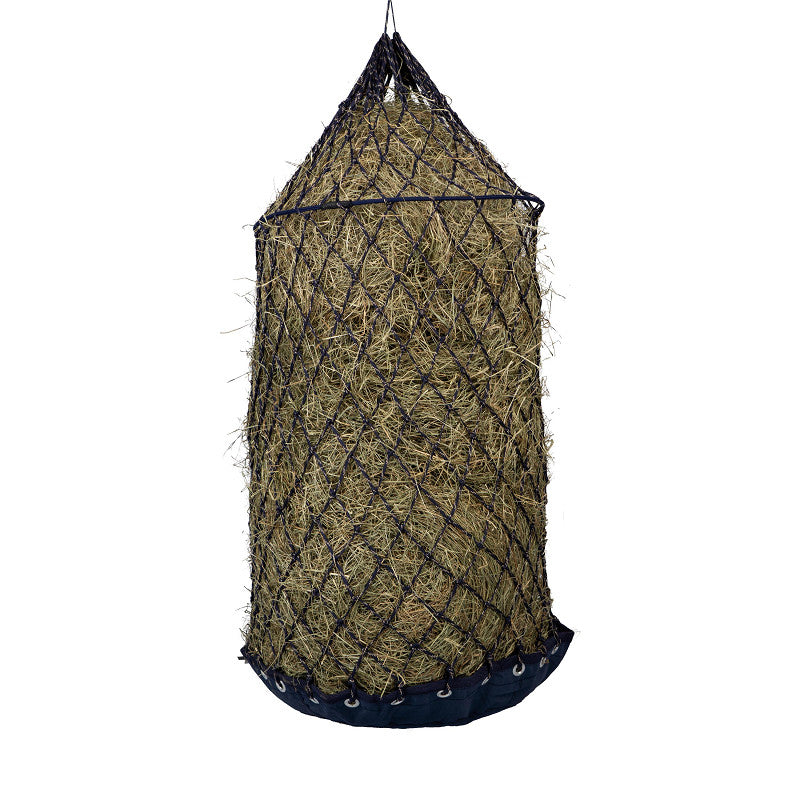 Horka Hooinet Deluxe Blauw / Rose – Slowfeeder met Nylon Bodem & Ring voor Snel Vullen