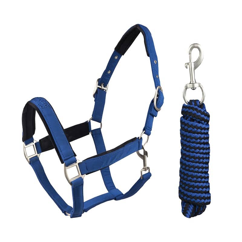 Horka Halsterset Premium Equestrian Pro – Blauw & Comfort. Deze horka halstersets zijn verkrijgbaar bij Livin Horse Shop, dealer van Horka.