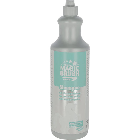 Magic Brush Shampoo 1000ml – Zachte Reiniging & Vachtverzorging voor paard en pony. De verzorgingsproducten voor paard en pony is verkrijgbaar bij livin horse shop
