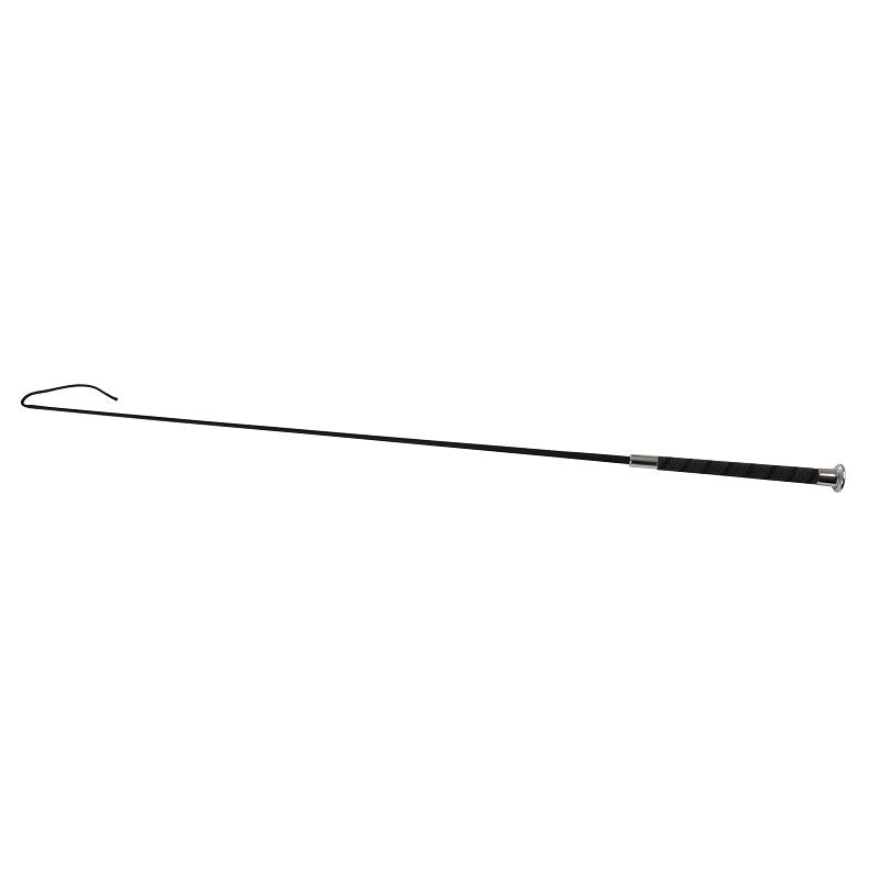 Horka Whip Chic Black with Silver Knob – Luxury Dressage Whip 110 cm