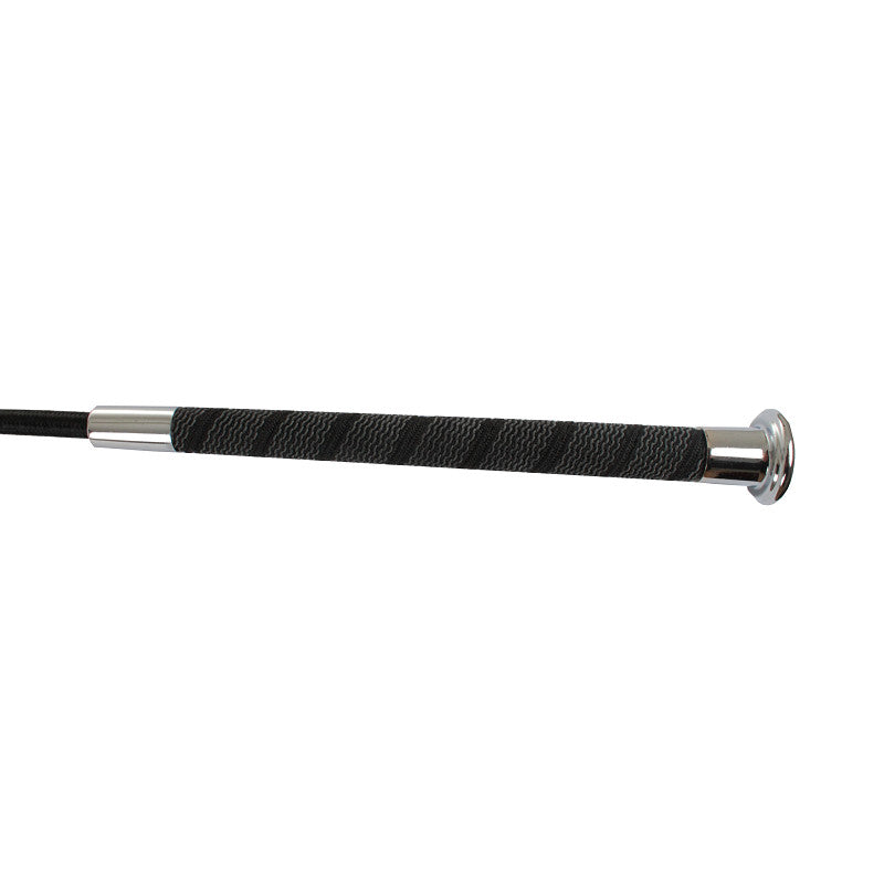 Horka Whip Chic Black with Silver Knob – Luxury Dressage Whip 110 cm