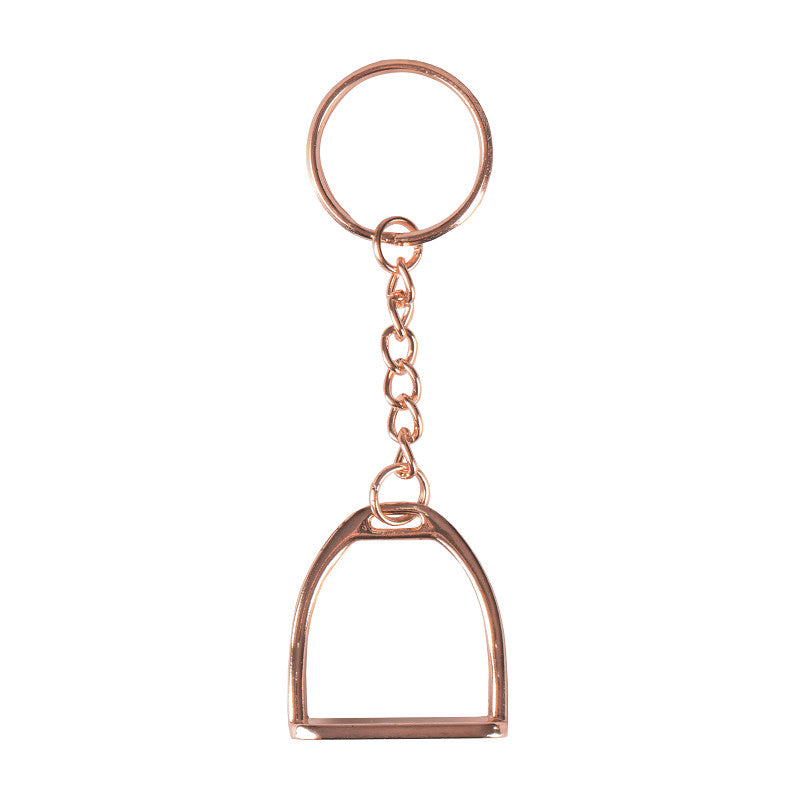 Horka Rose Gold Stirrup Keychain – Stylish Accessory for Horse Lovers