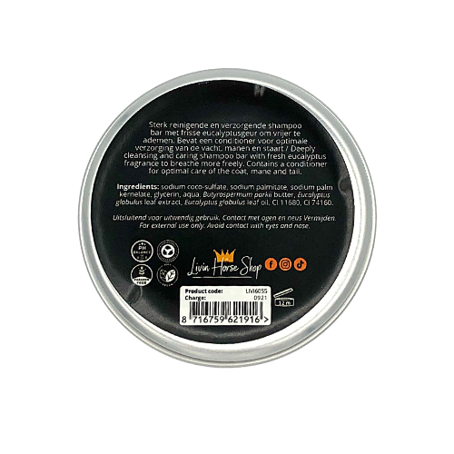 Livin Shampoo Bar Eucalyptus – Verzorgend voor paard en pony, shampoo