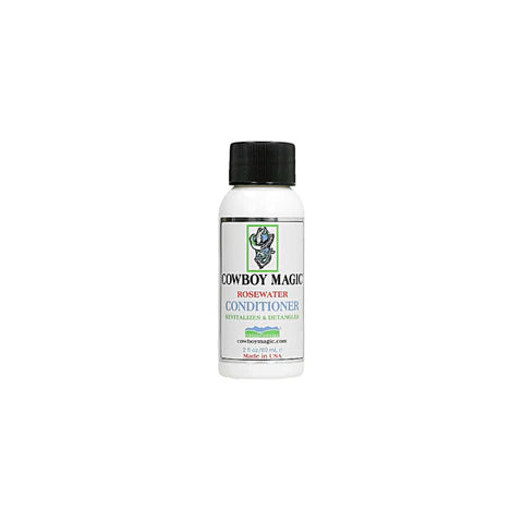 Cowboy Magic Rosewater Conditioner 60 ml – Krachtige Mini-Conditioner voor Paarden. De producten van cowboy magic zijn verkrijgbaar bij livin horse shop, dealer van cowboy magic