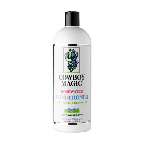 Cowboy Magic Rosewater Conditioner 946 ml – Glans en Hydratatie. Deze cowboy magic is verkrijgbaar bij livin horse shop, dealer van cowboy magic