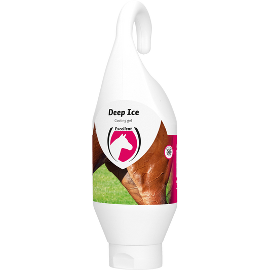 Excellent Deep Ice Gel – Spier- & Peesverzorging Paard. Verzorgingsproducten voor paard of pony zijn verkrijgbaar bij livin horse shop, dealer van excellent