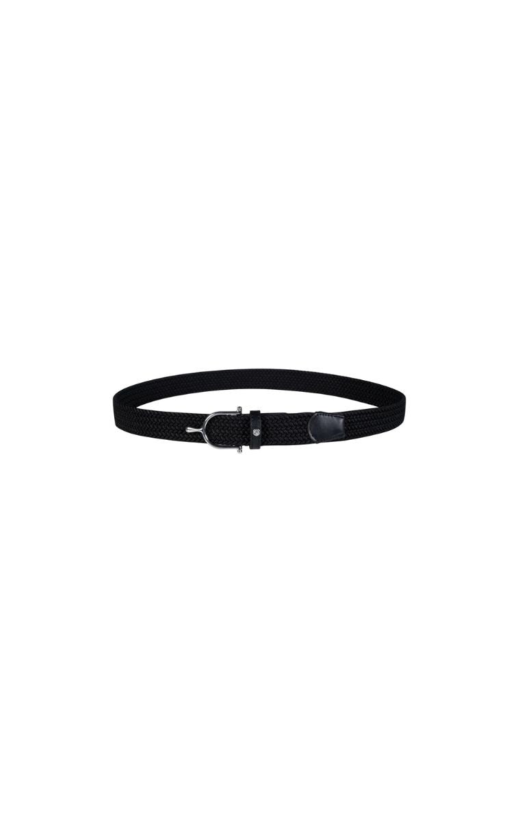 HKM Sports Stretch Riem Spoortje Zwart/Zilver | Elastische Ruiterriem – Livin Horse Shop