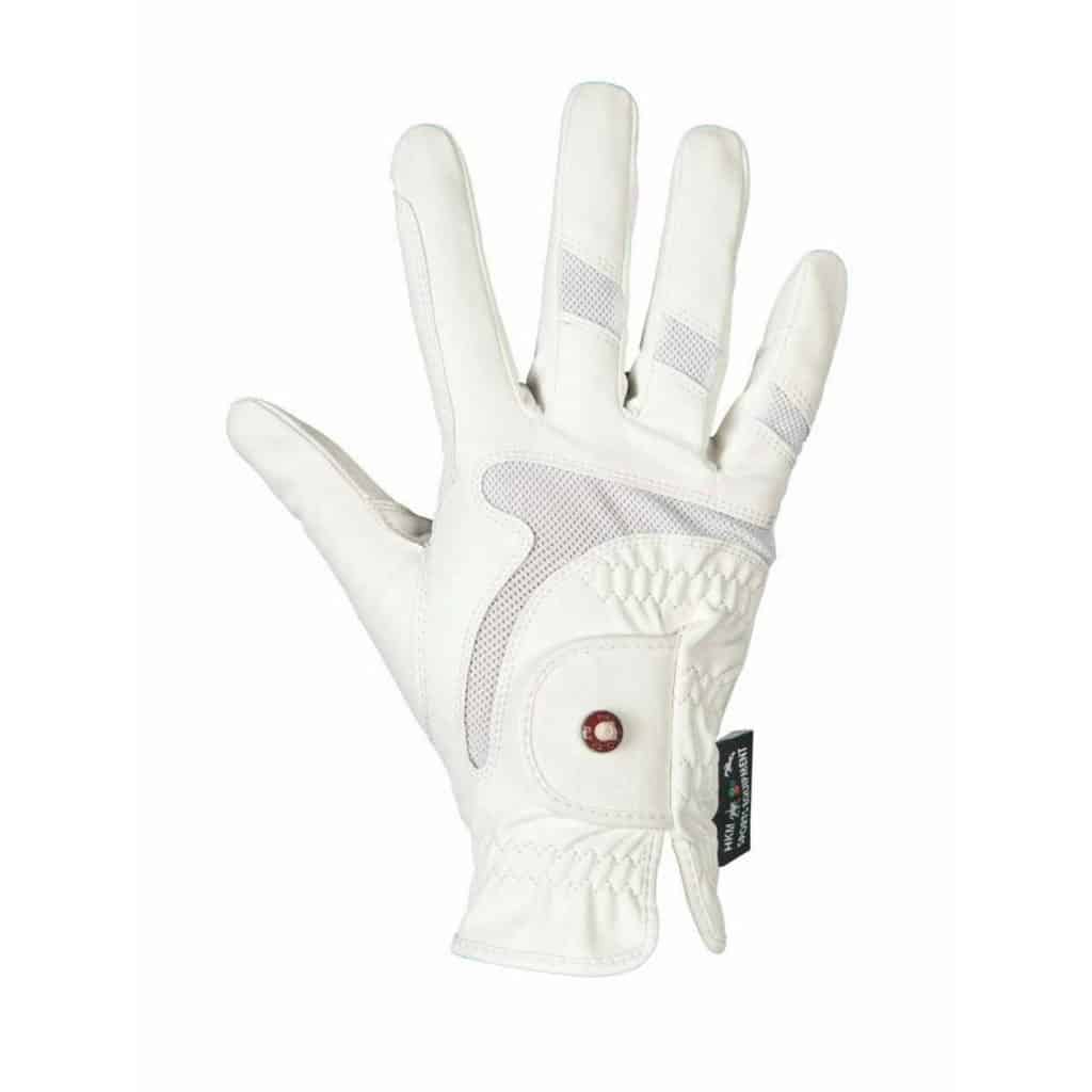 rijhandschoenen wit. Luxe ademende rijhandschoenen van kunstleder. Comfortabel, soepel en duurzaam. Gemaakt van polyurethaan, nylon en polyester voor optimale grip.