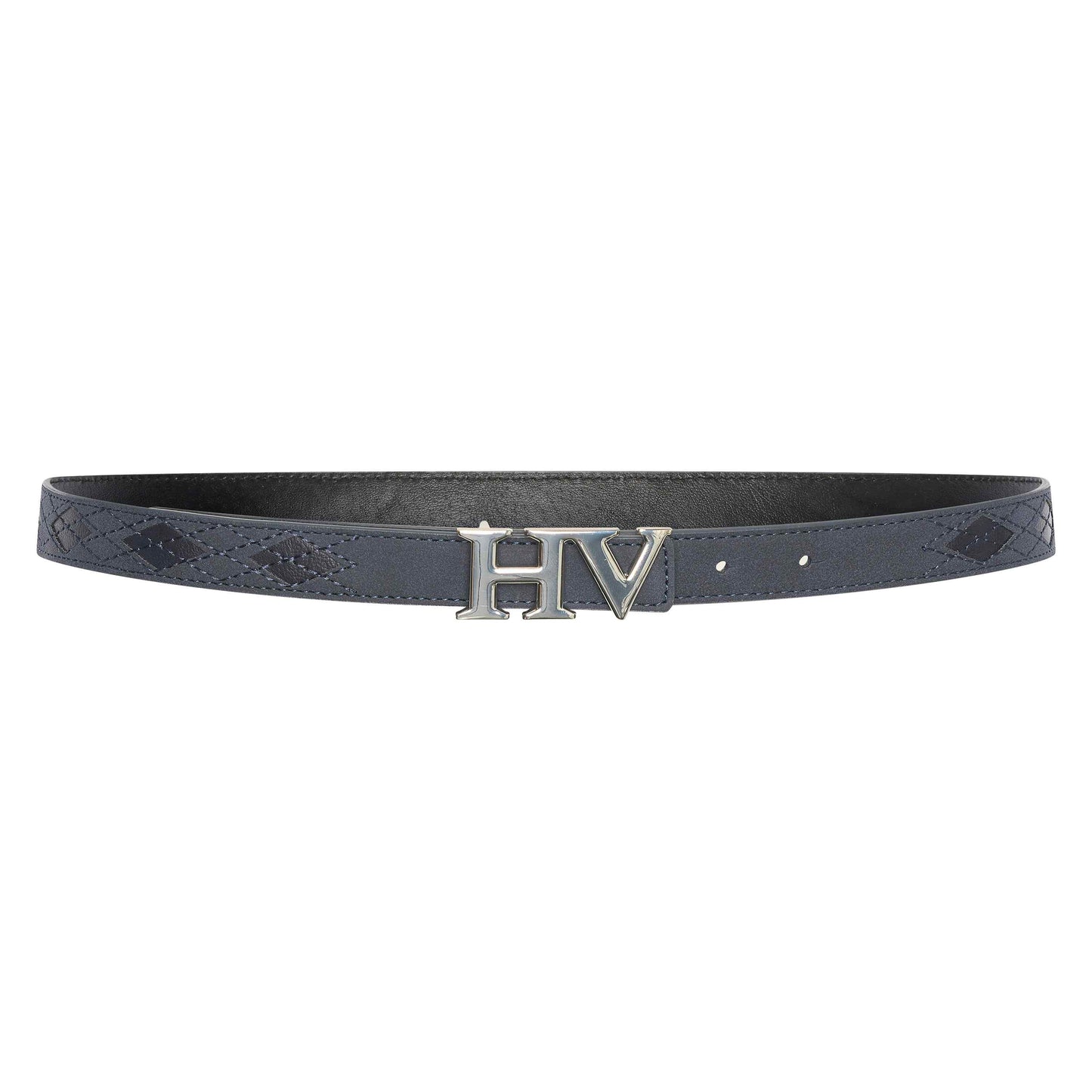“HV Polo Belt HVP Argyle – elegante damesriem met luxe HV-gesp en ton-sur-ton argylepatroon. Perfecte finishing touch voor elke paardensportlook.” Verkrijgbaar bij Livin Horse Shop