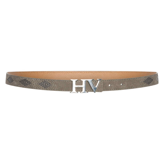 “HV Polo Belt HVP Argyle – elegante damesriem met luxe HV-gesp en ton-sur-ton argylepatroon. Perfecte finishing touch voor elke paardensportlook.”