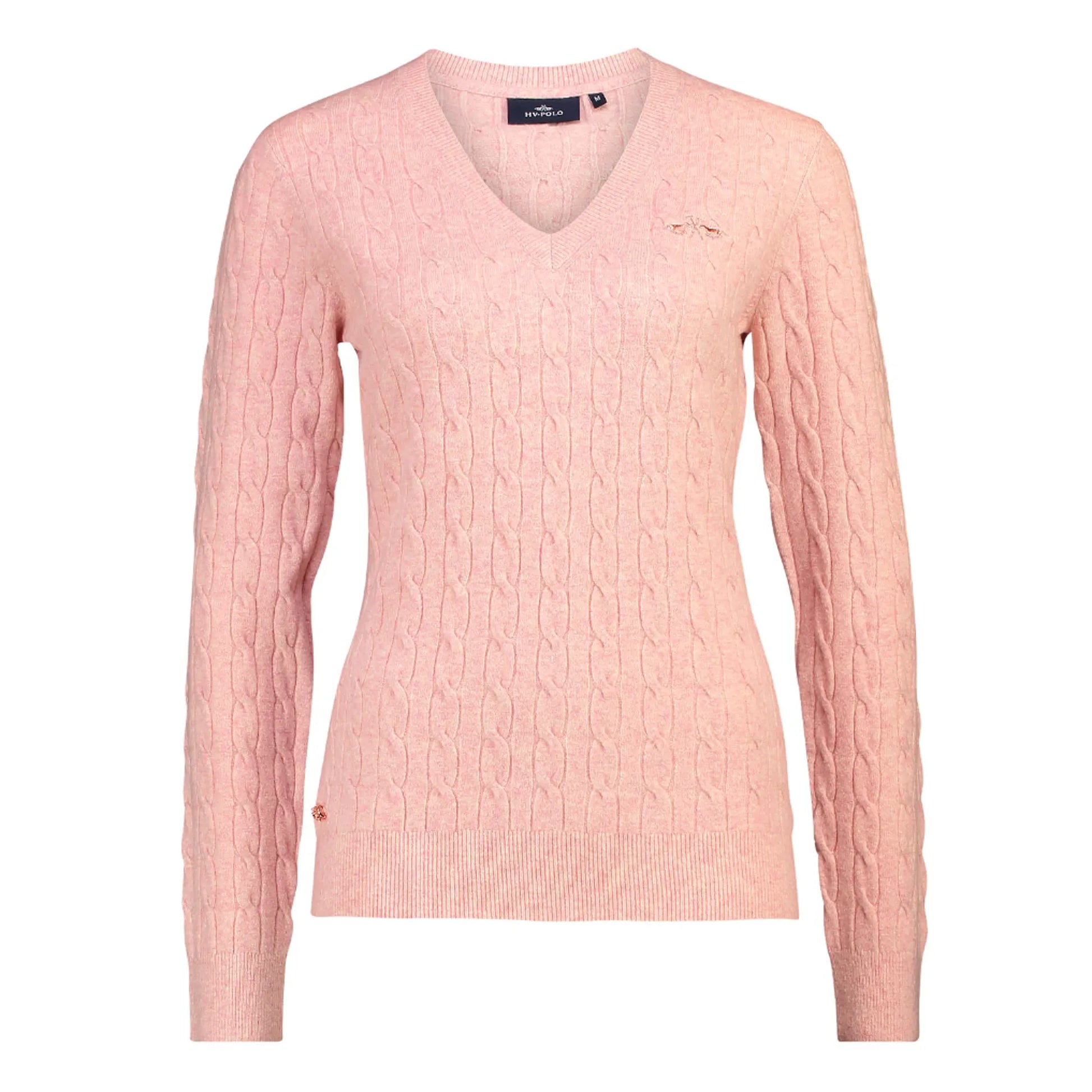 Luxe dames spencer HVPClassy van HV Polo. Zacht, warm en stijlvol met kabelpatroon. Perfect voor paardrijden, werk of vrije tijd.