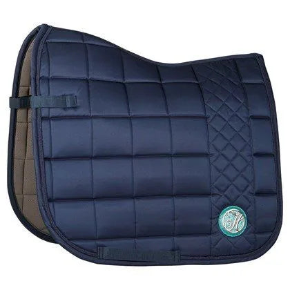 Harry’s Horse Zadeldekje GLITTER- Dress Blues. Dit is een zadeldek dat verkrijgbaar is bij Livin Horse Shop. Frontaanzicht zadeldekje Glitter