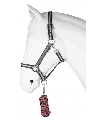 Horka Halter Set Sport Antraciet – Met Bijpassend Touw. De Horka Halstersets zijn verkrijgbaar bij Livin Horse Shop, dealer van Horka.
