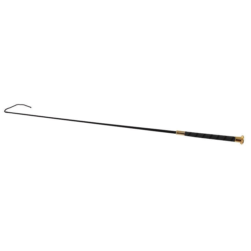 Stijlvolle dressuur rijzweep van 100 cm met chique gouden knop. Perfect voor dressuurruiters die op zoek zijn naar kwaliteit en elegantie.