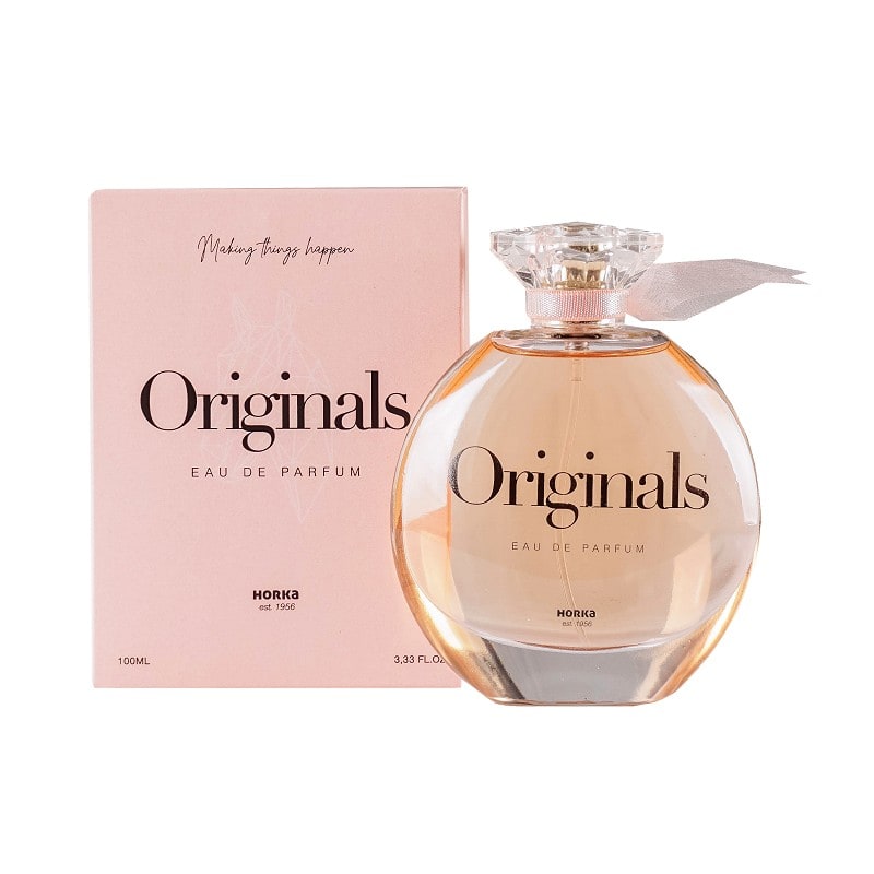 Vier 65 jaar Horka met de Originals Eau de Parfum. Een bloemige, frisse parfum voor de sportieve, zelfverzekerde vrouw. Diamantskop fles en luxe uitstraling.