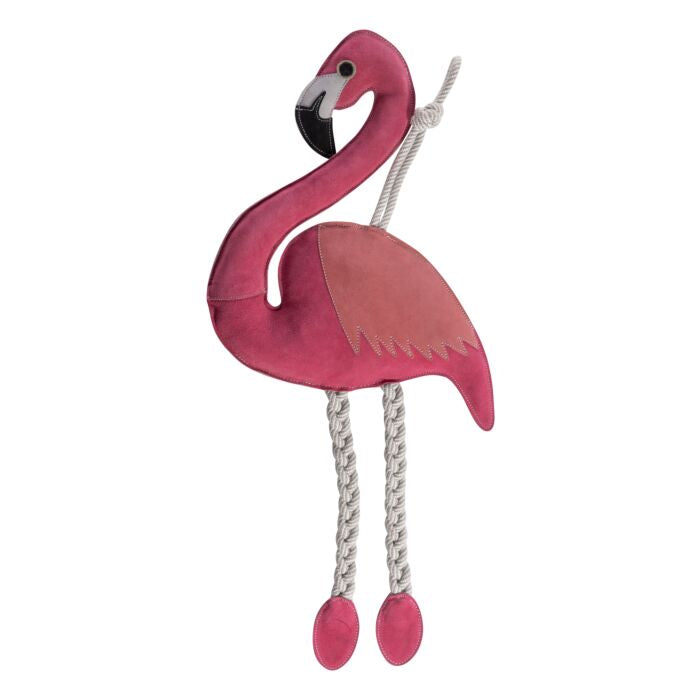 Voorkom verveling met het Paardenspeelgoed Flamingo! Dit leuke en gemakkelijk op te hangen speeltje houdt je paard actief en vermaakt in de stal. Lengte 82 cm.