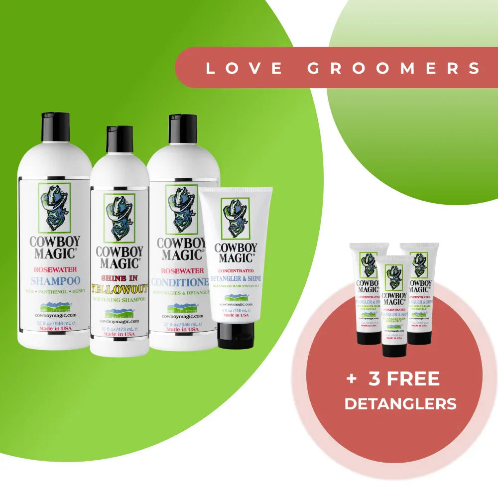 Cowboy Magic Bundle Deal – Love Groomers Set | Gratis Mini's | Livin Horse Shop. Deze bundel CowBoy Magic voordeelbundel is verkrijgbaar bij Livin Horse Shop, delaer van cowboy magic