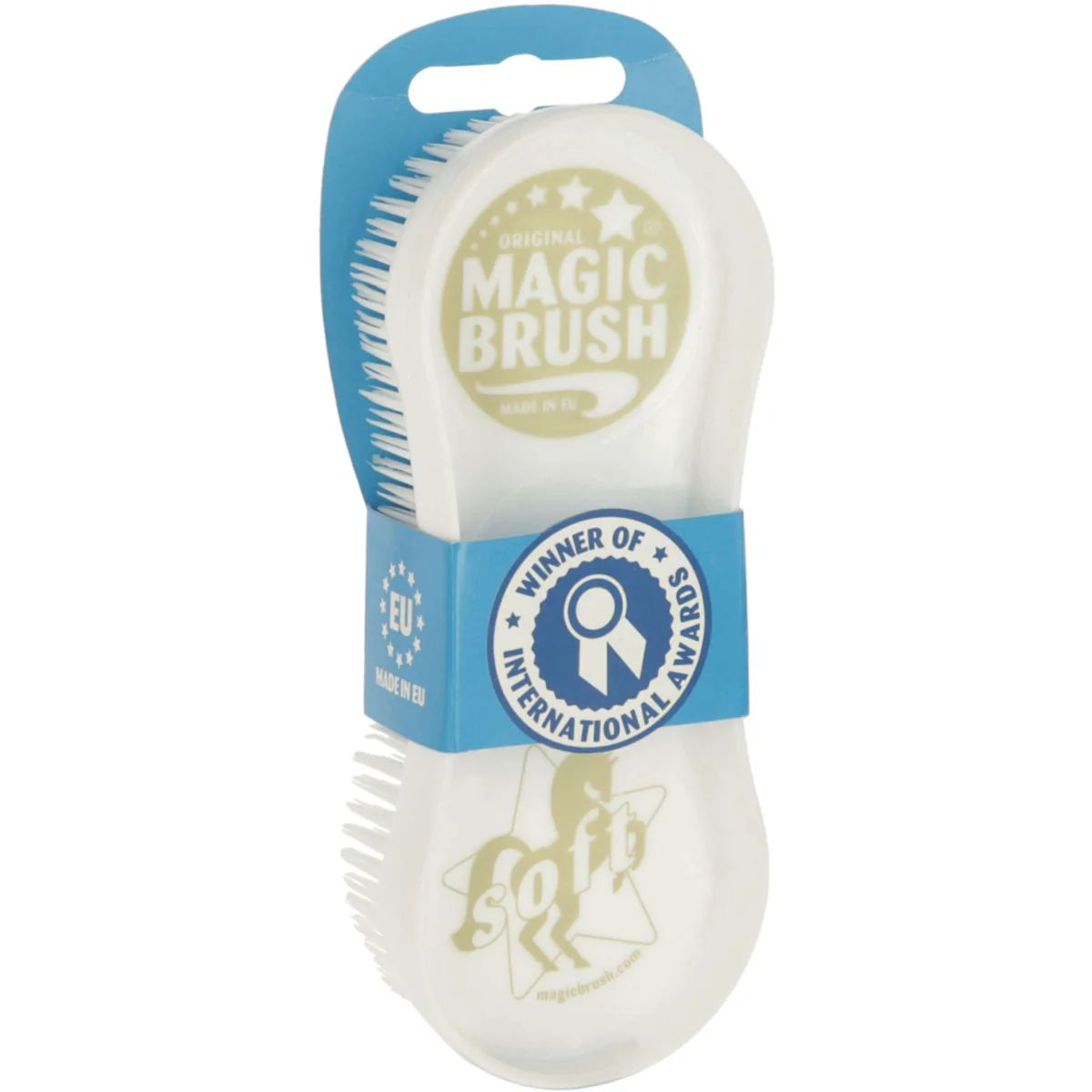 De Magic Brush Soft Lily is een zachte, multifunctionele paardenborstel. Verwijdert vuil, losse haren en kan gebruikt worden als zweetmes of wasborstel. Wasbaar & duurzaam.