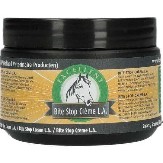 bite stop. Voorkom bijtschade met Excellent Bite Stop Cream LA. Regenbestendig, eenvoudig aan te brengen en extreem bitter dankzij Bitrex. Nu verkrijgbaar bij Livin Horse Shop.