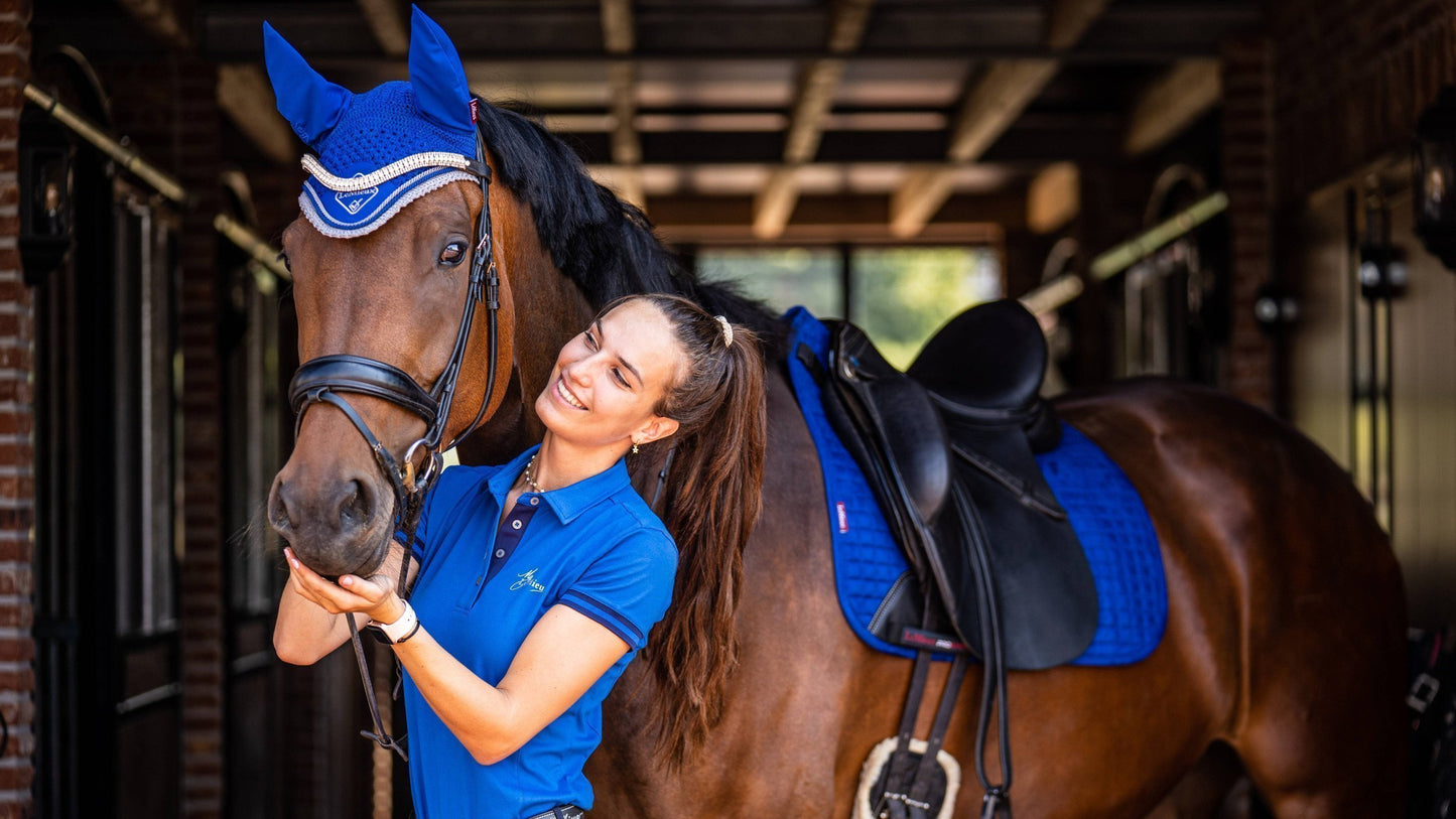 LeMieux Dressage Luxury Square Benetton Blue #