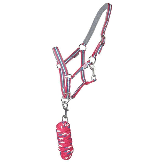 Horka Halsterset Jolly Hot Pink – Comfort & Kleur voor Pony’s. Deze Horka Halstersets Jolly Hot Pink zijn verkrijgbaar bij Livin Horse Shop. Frontaanzicht halster