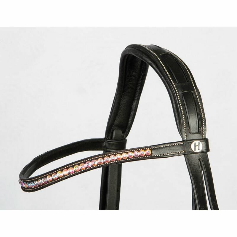 Harry's Horse Lancaster Bridle – Anatomical Luxury Bridle with Crystals & Patent Leather Noseband