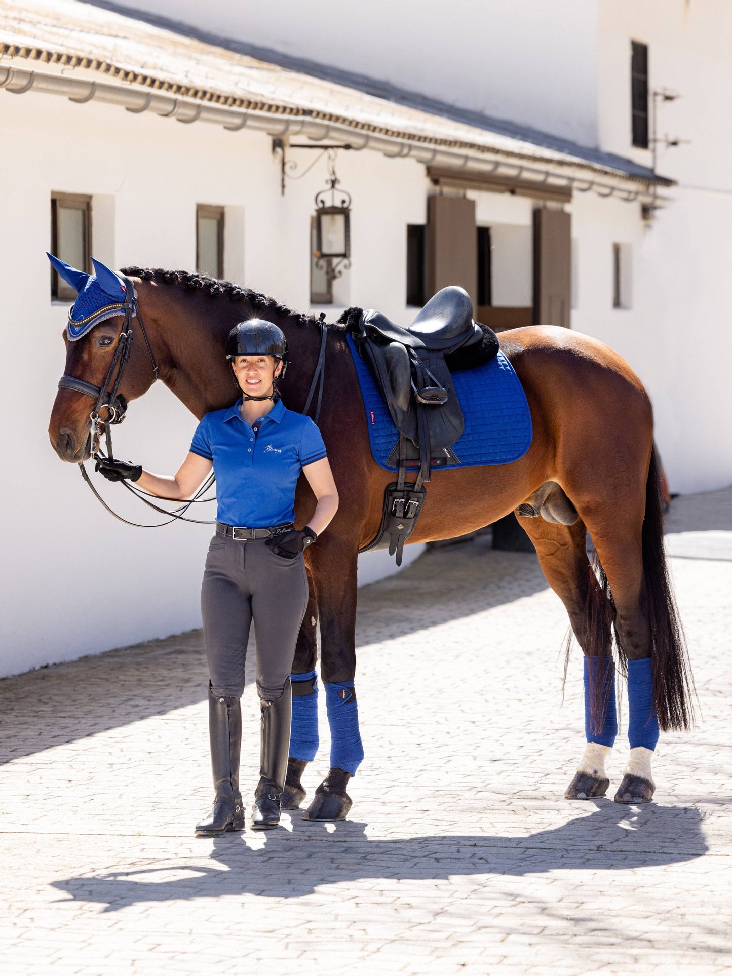 LeMieux Dressage Luxury Square Benetton Blue #