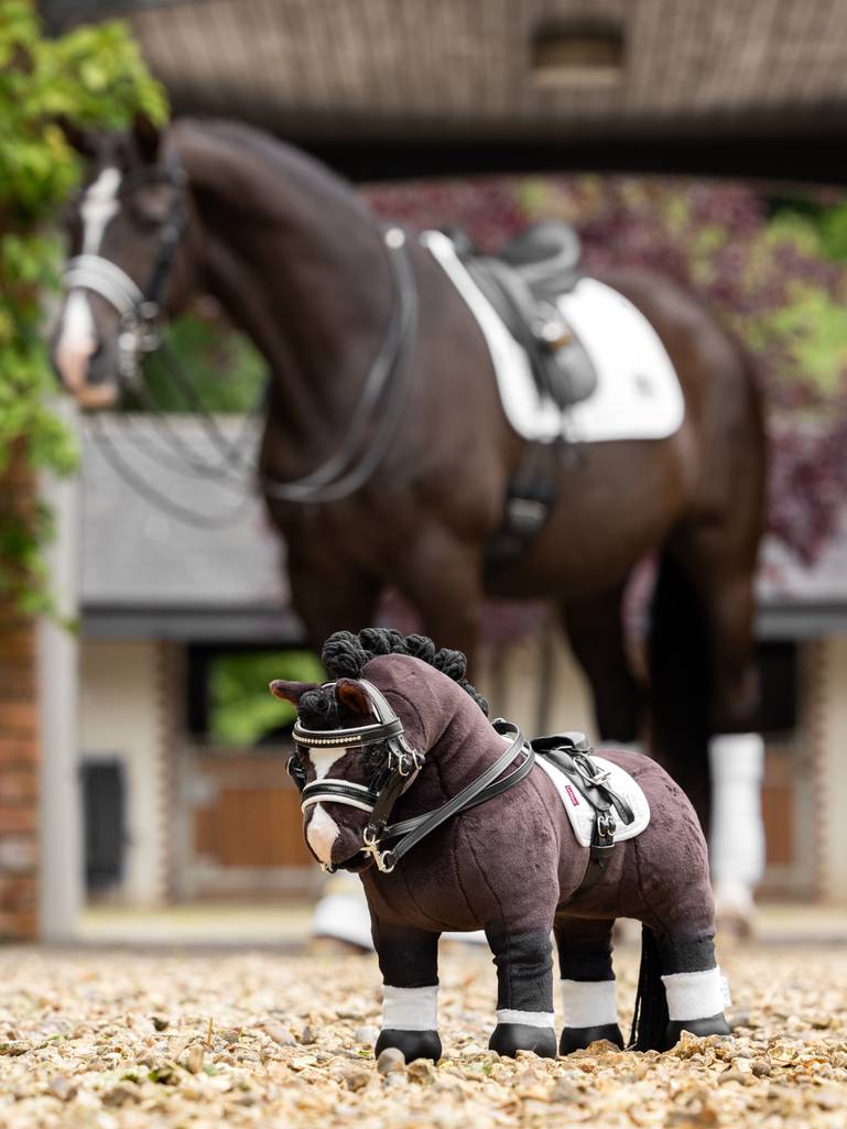 LeMieux Toy Pony Valegro – Dark Brown Toy Pony with Luxury Stable & Braidable Mane