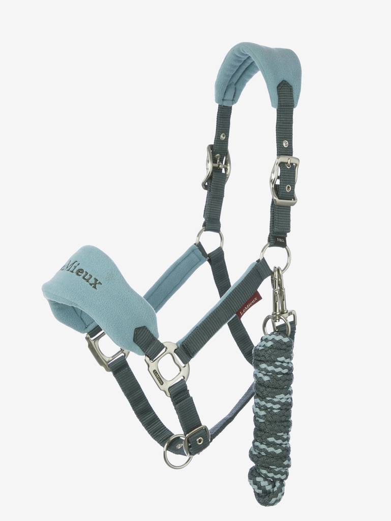 LeMieux Vogue halster Petrol. Deze halsters van LeMieux zijn verkrijgbaar bij livin horse shop, dealer van LeMieux. Frontaanzicht halsterset LeMieux Petrol