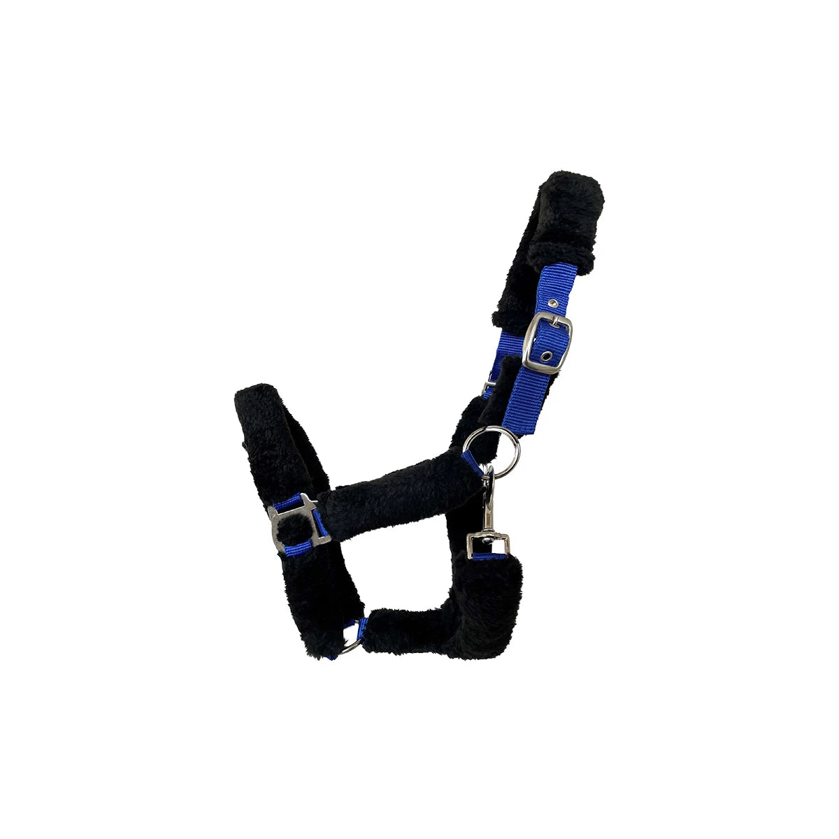 German Riding Halster "Fuzzy" - blauw en Zwart. German Riding Halster "Fuzzy" Blauw/Zwart – Comfort & Bescherming. De halsters zijn veekrijgbaart bij Livin Horse Shop, dealer van Horka , Lemieux en German Riding