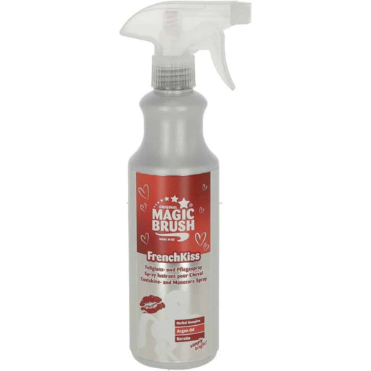 Magic Brush Glansspray French Kiss – Glans & Verzorging voor paarden 500ml. De verzorgingsproducten voor paard en pony zijn verkrijgbaar bij livin horse shop