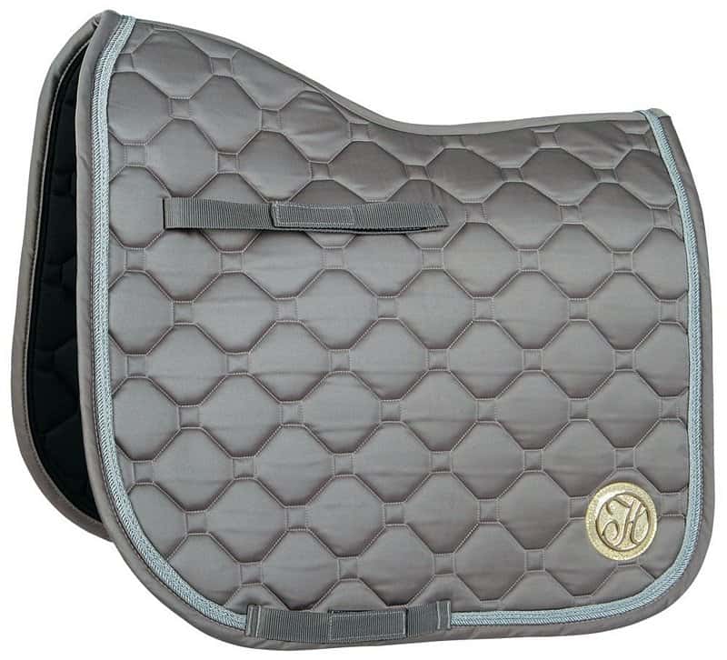 Harry’s Horse Zadeldekje Silverton Smoked Pearl. Dit Zadeldek paard is verkrijgbaar bij Livin Horse Shop. Frontaanzicht Harrfy's Horse zadeldekje Smoked Pearl