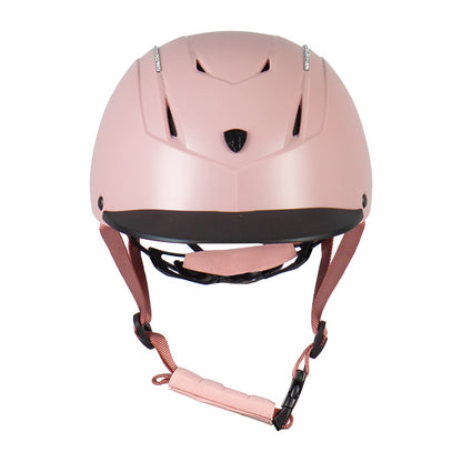 Horka Veiligheidshelm Dali Strass – Lichtgewicht & Geventileerde Ruiterhelm met Glitter - Rose met zilver