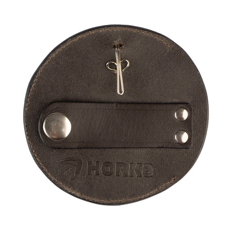 Horka Competition Number De Luxe Round Brown – Leather Start Number with Pin and Push Button (copy)