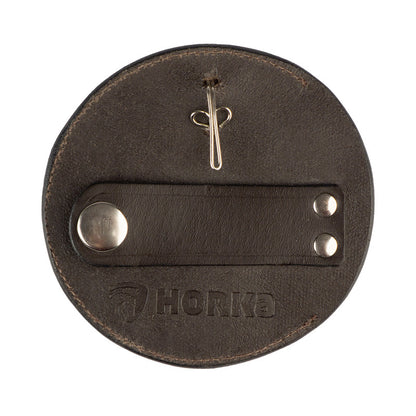 Horka Competition Number De Luxe Round Brown – Leather Start Number with Pin and Push Button (copy)
