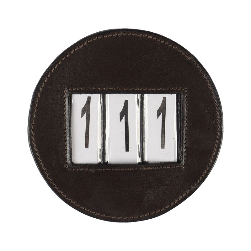 Horka Competition Number De Luxe Round Brown – Leather Start Number with Pin and Push Button (copy)