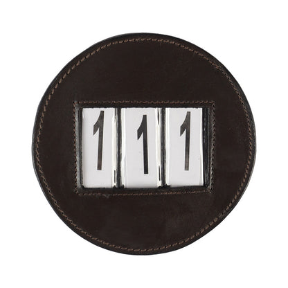 Horka Competition Number De Luxe Round Brown – Leather Start Number with Pin and Push Button (copy)