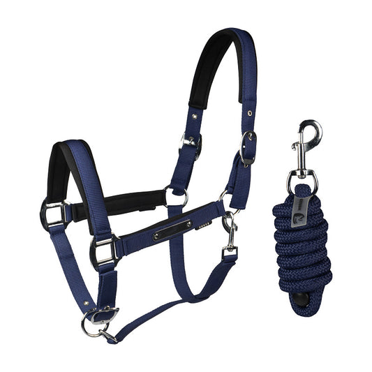 Horka Halster Set Classic Delight – Comfortabel Neopreen Halster met Halstertouw - Blauw