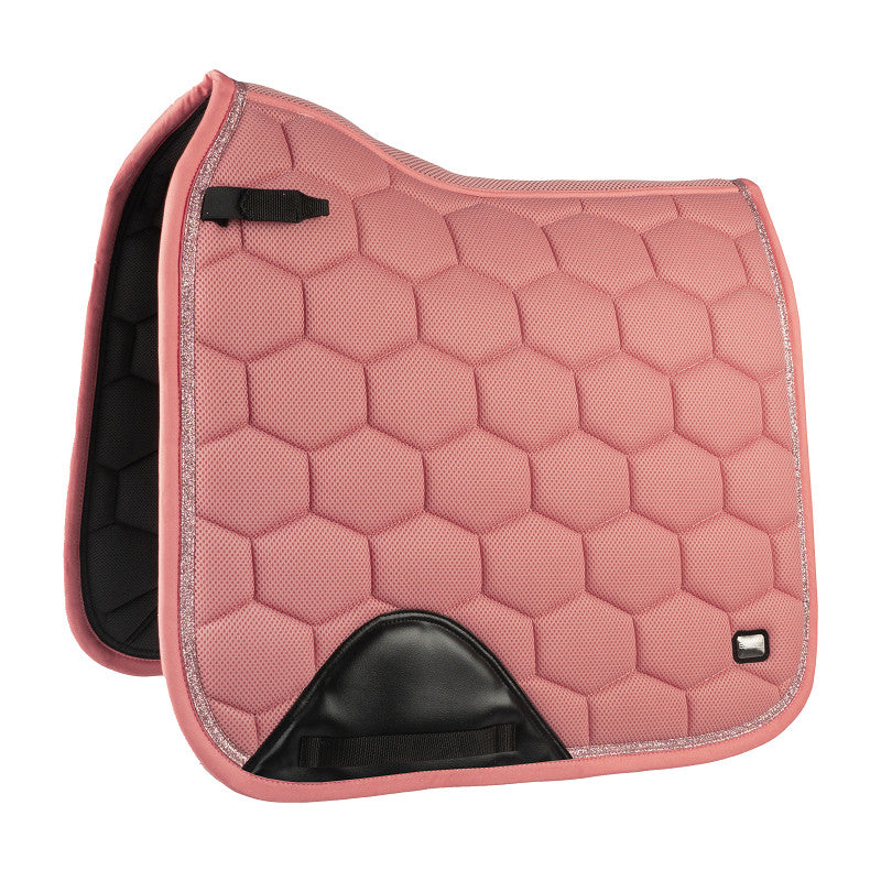 Horka Zadeldek DR Brilliance Rose Quartz – Ademend Dressuurzadeldek met Luxe Glitterdetails