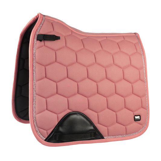 Horka Zadeldek DR Brilliance Rose Quartz – Ademend Dressuurzadeldek met Luxe Glitterdetails
