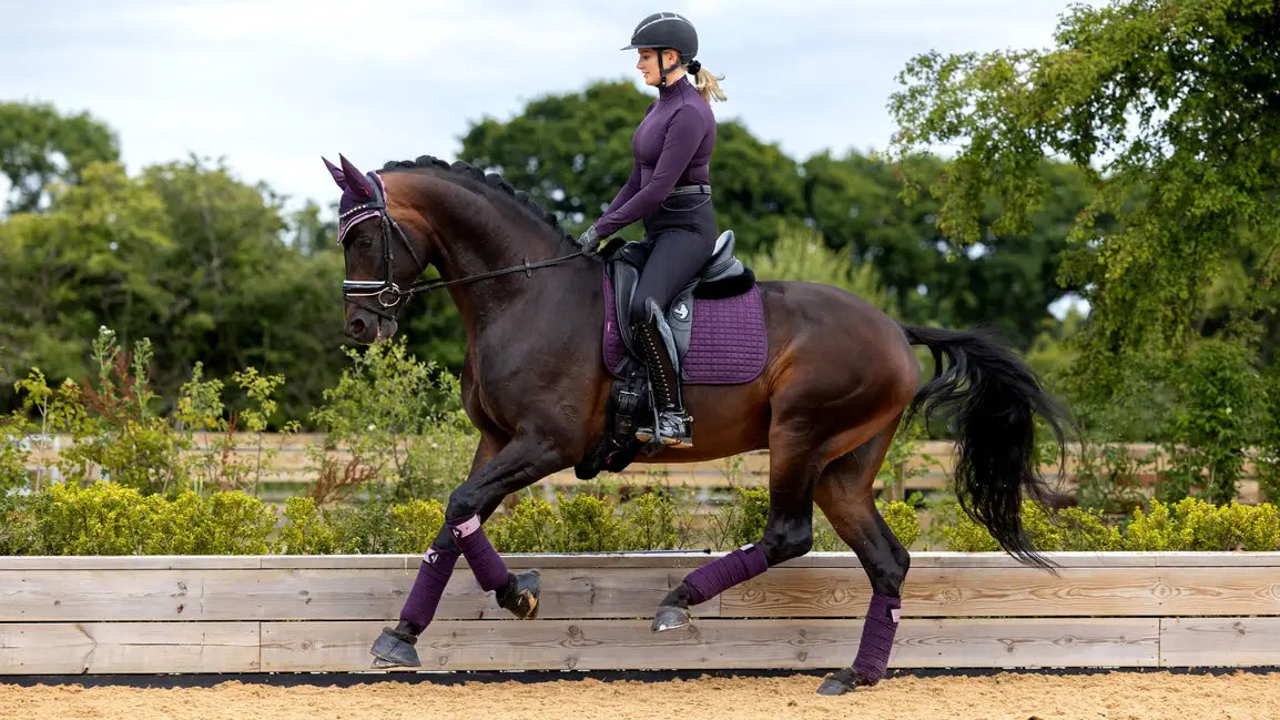 LeMieux Dressage Suede Square Fig