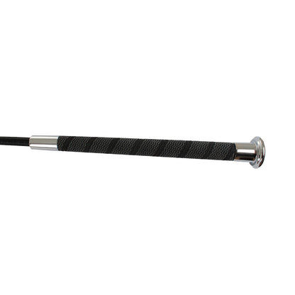 Horka Whip Chic Black with Silver Knob – Luxury Dressage Whip 110 cm 