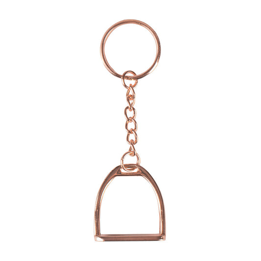 Horka Rose Gold Stirrup Keychain – Stylish Accessory for Horse Lovers