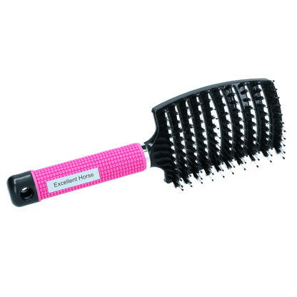 De Excellent Horse Supreme Borstel verwijdert klitten uit staart en manen, voorkomt haarbreuk en biedt een zachte massage. Met softgrip handvat en polsband. 24,5 cm.