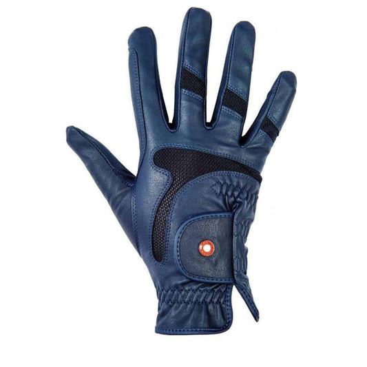 rijhandschoenen air mesh. HKM Professional Air Mesh rijhandschoenen blauw. Luxe kunstleder, ademend en soepel. Polyurethaan/nylon mix met contraststof voor perfecte grip.