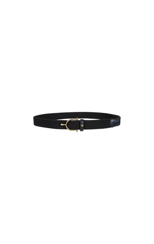 HKM Sports Stretch Riem Spoortje Zwart | Elastische Ruiterriem – Livin Horse Shop