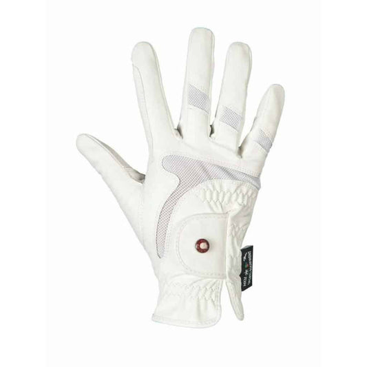 rijhandschoenen wit. Luxe ademende rijhandschoenen van kunstleder. Comfortabel, soepel en duurzaam. Gemaakt van polyurethaan, nylon en polyester voor optimale grip.