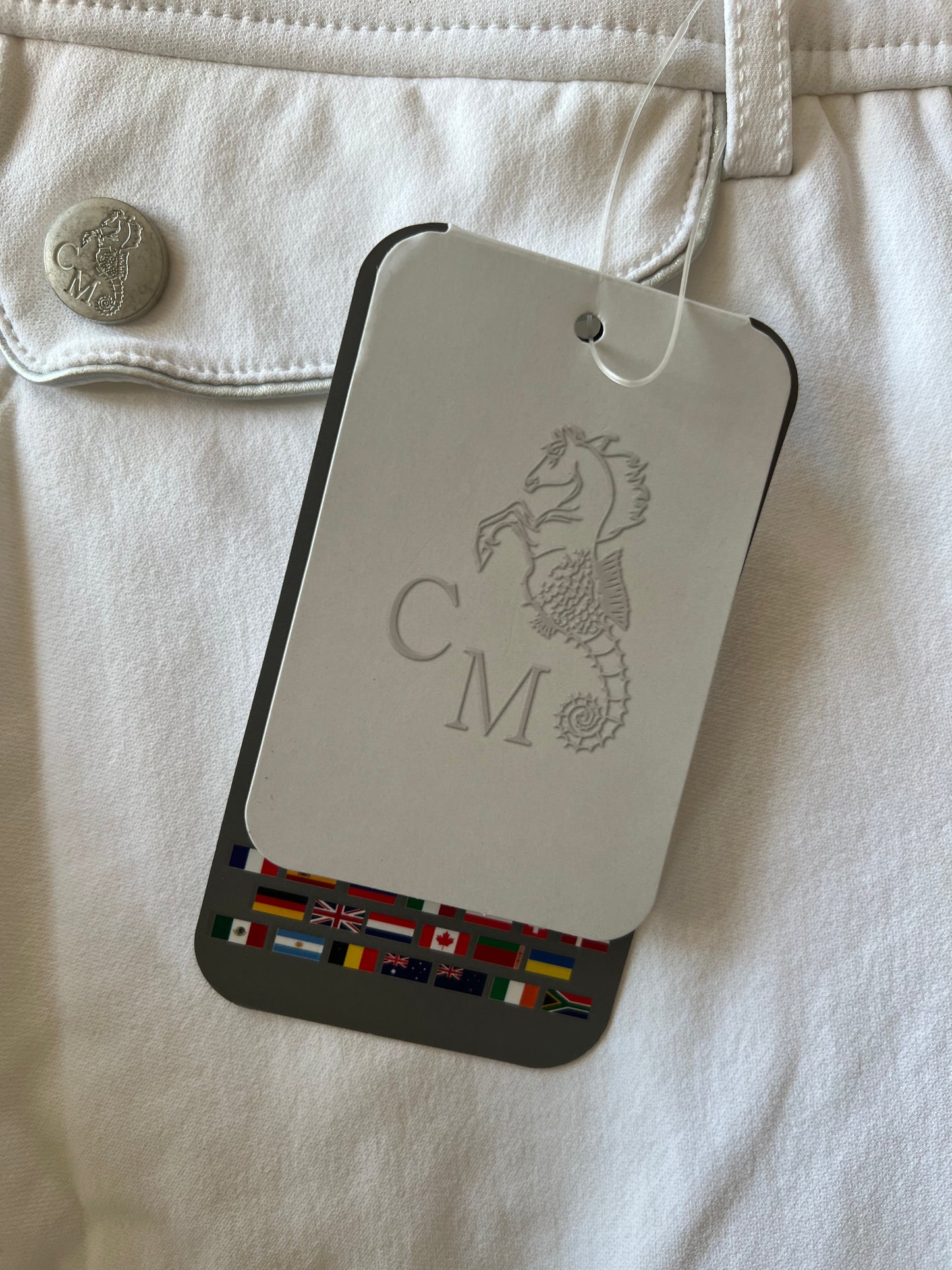 HKM rijbroek voor paardrijden met elastische stof en siliconen grip voor extra stabiliteit in het zadel. 