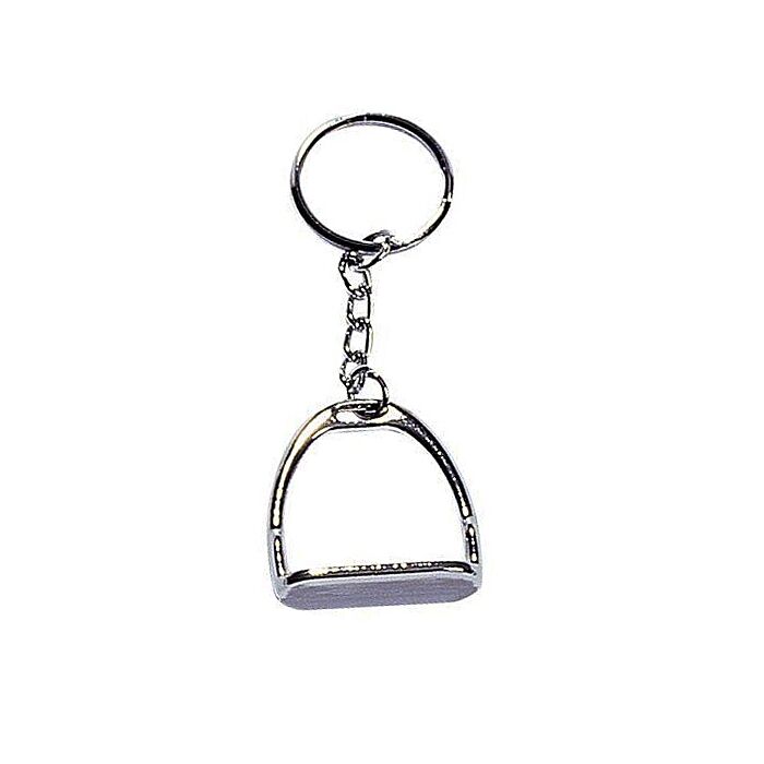 HKM sleutelhanger in de vorm van een stijgbeugel. Stijlvolle paarden sleutelhanger, perfect cadeau voor ruiters en paardenliefhebbers.