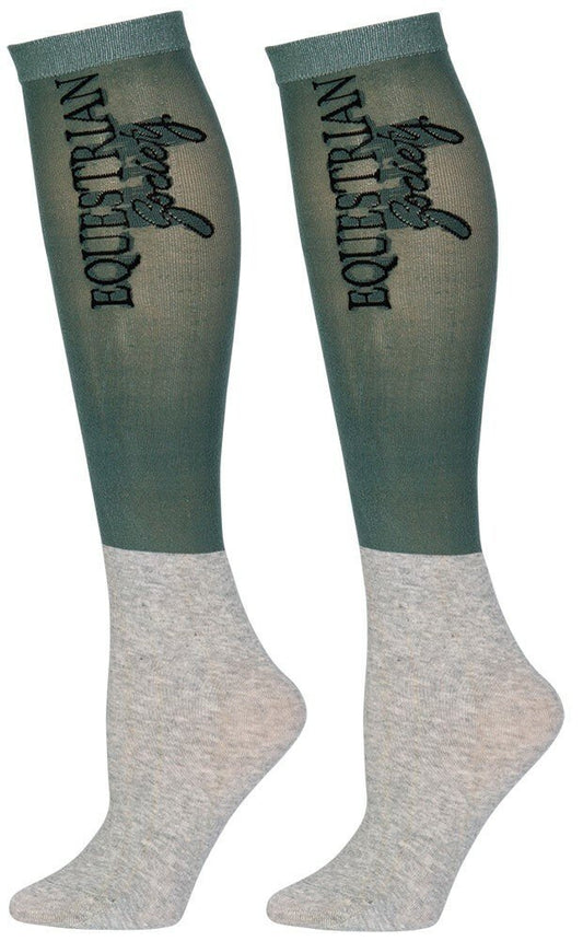 Harry’s Horse Showkous Cypress 3-pack met pantybeen en katoenen voetstuk. Comfortabele, dunne paardrijsokken voor in rijlaarzen, verkrijgbaar in S, M en L.